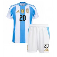 Camisa de Futebol Argentina Alexis Mac Allister #20 Equipamento Principal Infantil Copa America 2024 Manga Curta (+ Calças curtas)